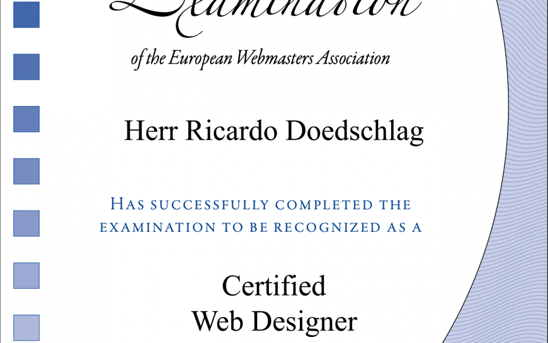 Certified Webdesigner