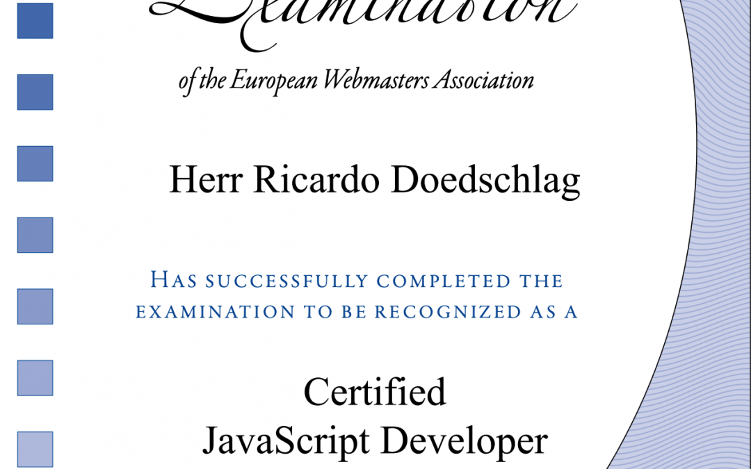 Certified JavaScript Developer